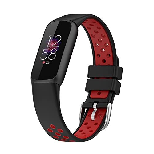 By Qubix Qubix - Siliconen sportbandje - Maat: Large - Zwart + rood
