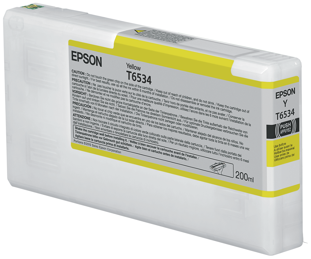 Epson T6534 Yellow Ink Cartridge (200ml) single pack / geel