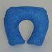 Nekkussen voor op reis, opblaasbaar, badstof, blauw met zak
