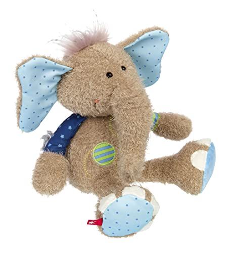 Sigikid Patchwork Sweety knuffeldier olifant/blauw-grijs - 42962