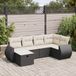 Maison Exclusive - Ensemble de meubles de jardin 6 pièces avec canapé et coussins, noir, en polyrotin