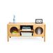 Relaxdays TV-lowboard met 2 deuren, houtlook, voor 43 inch tv, 48x103x40 cm, natuur