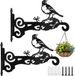 Unyqoos® Set de deux crochets muraux robustes en métal pour plantes et décoration