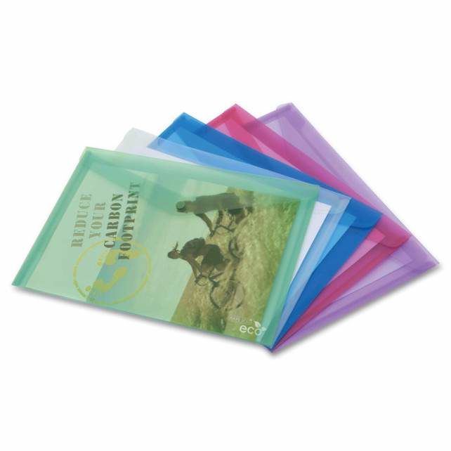 Rapesco ECO documentenvelop A4+ Polypropyleen (PP) Assorted colours (5 stuks)
