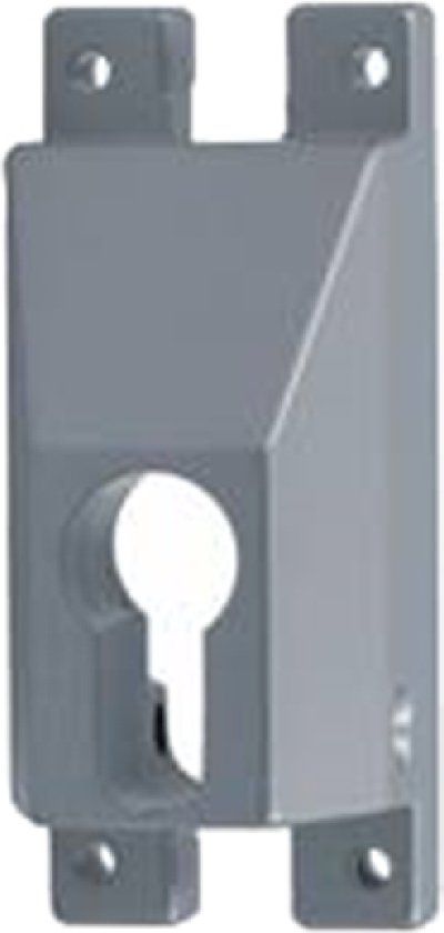 Nemef Espagnoletbeveiliger - voor espagnolet 1E - 97 x 40 x 56 mm (LxBxD) - zamac grijs gelakt - 17 mm PC