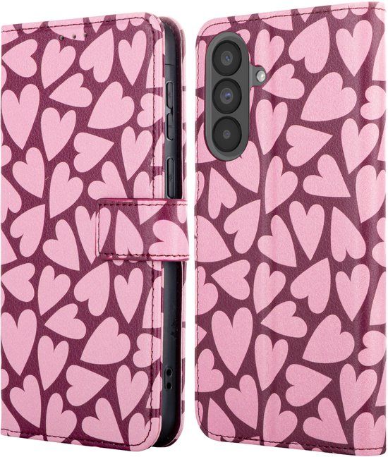 imoshion Hoesje - Geschikt voor Samsung Galaxy A37 (5G) - Design Bookcase smartphone - Hearty Blush