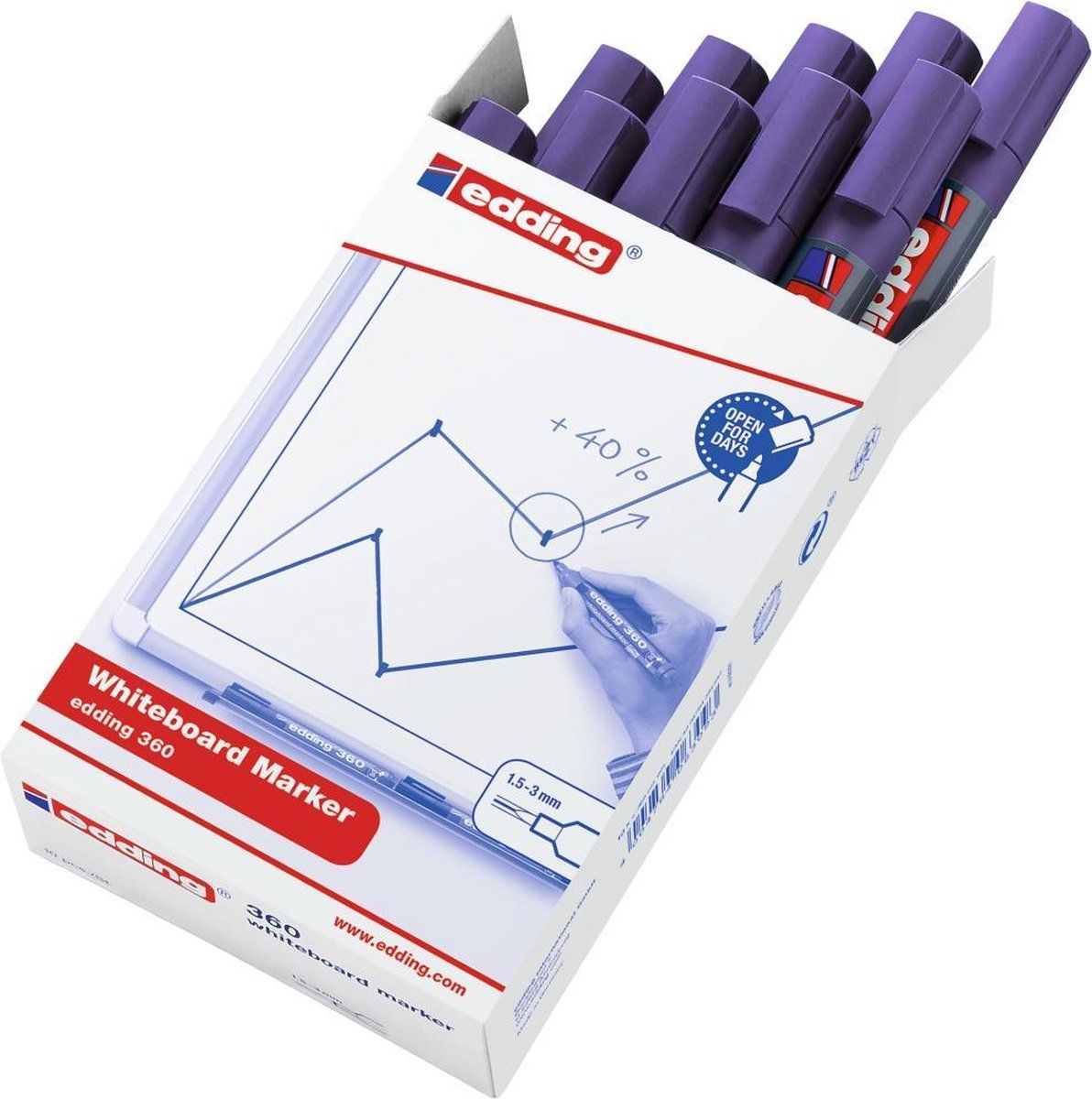 Edding 360 Whiteboard Marker Violet - Violet