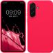kwmobile telefoonhoesje geschikt voor Samsung Galaxy A37 5G - Hoesje met siliconen coating - Smartphone case in neon roze