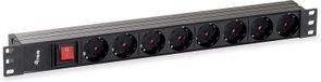 Equip Multiprise 19 (1U) 8 prises Schuko - 1,8m