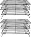 Sans marque Lot de 2 grilles de refroidissement empilables 3 couches pour la cuisson et le grill