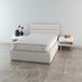 Italian Bed Linnen Zilveren gewatteerde angstbuis met rubberen ringen 85x195cm Wit