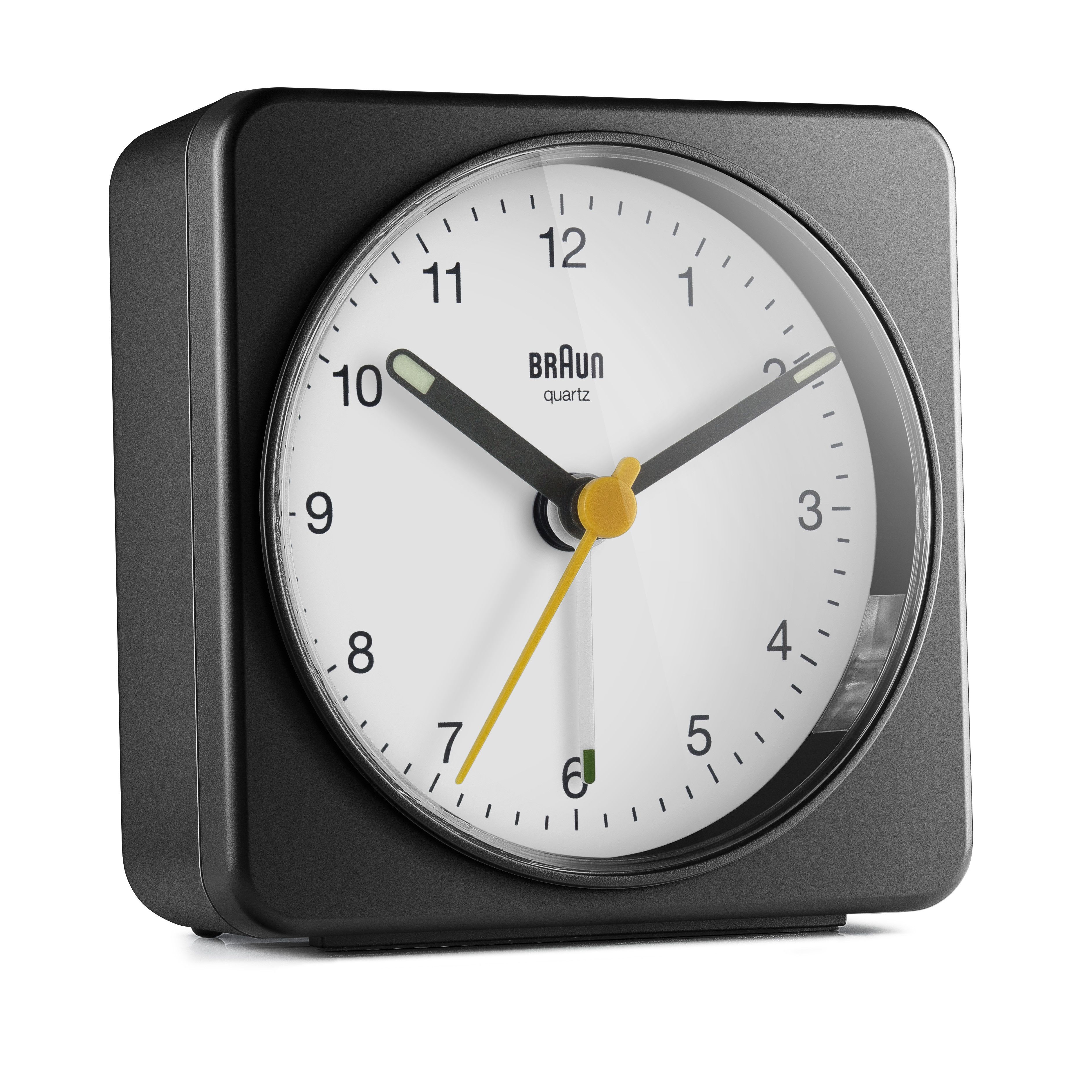 Braun BC03BW Quartz Alarm Clock - Black/White - Rectangle