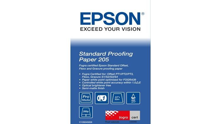 Epson Standard Proofing Paper - 24" x 50m - 205g/m²