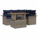 vidaXL Tuinbank Set 5-delig Grijs Polywood
