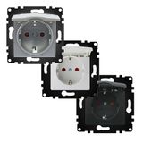 VoltShine Schuko stopcontact met deksel - PJ grijs
