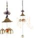 Merkloos Relaxdays windgong - set van 2 - metaal - goud/zwart