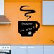 Ambiance Sticker Schoolbordsticker - uitwisbare zelfklevende muurstickers - HETE KOFFIE - 125x85cm