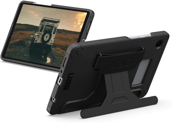 Urban Armor Gear Scout Backcover Handstrap voor Samsung Galaxy Tab A11 / A9 8.7 inch - Zwart