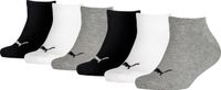 PUMA Chaussettes gris chiné / noir / blanc