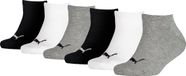 PUMA Chaussettes gris chiné / noir / blanc