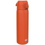 ION8 Lichtgewicht Stalen Kinderwaterfles, 400 ml/13 oz, Zonder Isolatie, Lekvrij, Makkelijk te Openen, Veilige Vergrendeling, Vaatwasserbestendig, Flipdop, Draaggreep, Duurzaam, Oranje