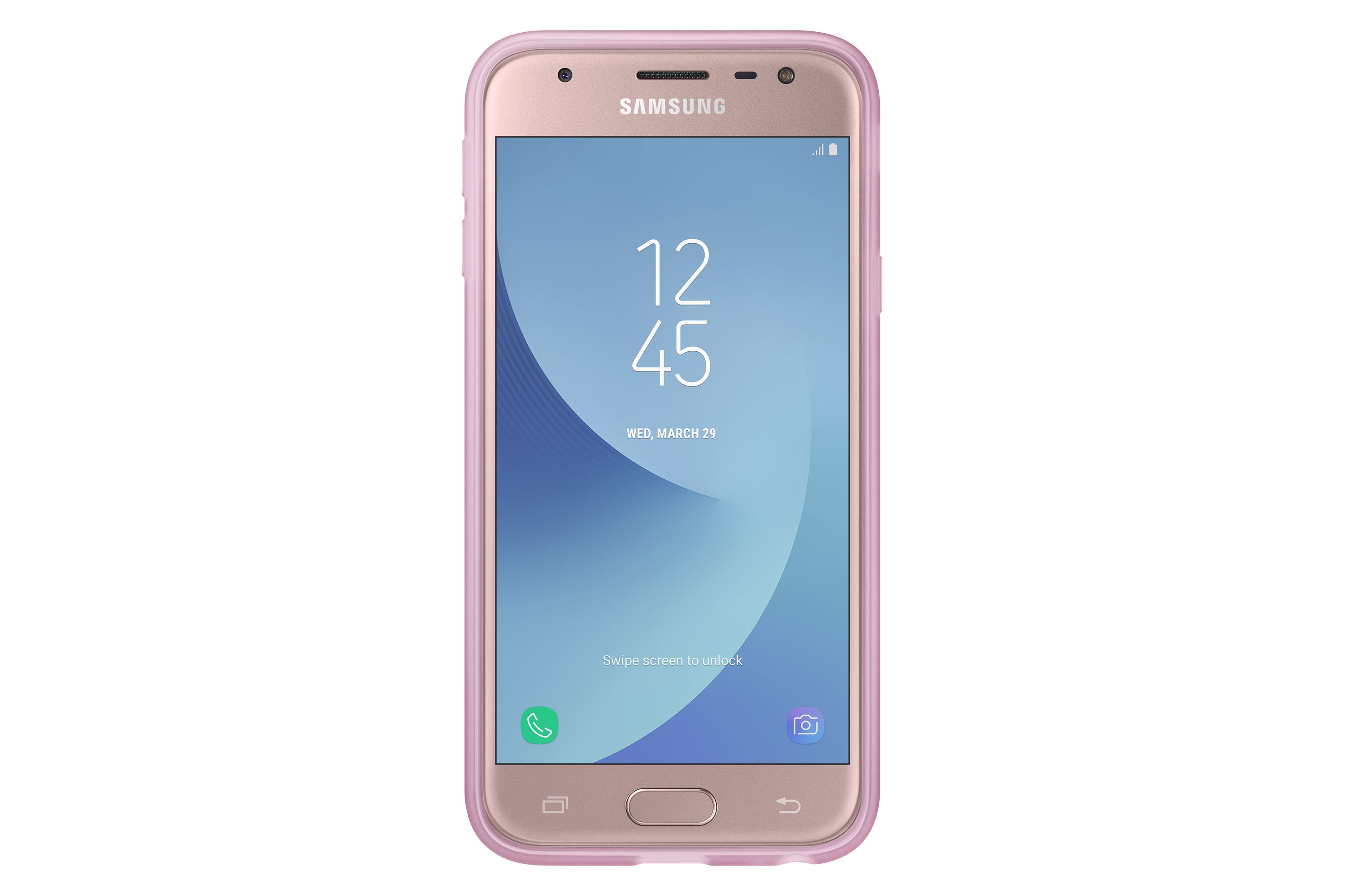 Samsung EF-AJ330 Jelly Cover Roze Transparant voor Samsung Galaxy J3 (2017)