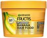 Garnier Fructis verzorgend bananenhaarmasker, leave-in voor droog haar en meer soepelheid, gebruik als spoeling, masker of leave-in, lipidecomplex, zonder siliconen, Hair Food, 3-in-1, 400 ml