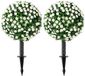 Arbre de roses artificielles sans marque, lot de 2 - Blanc