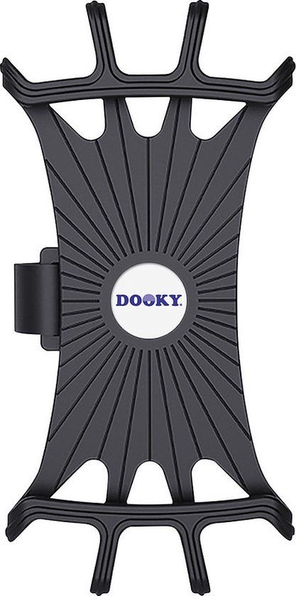 Dooky Telefoonhouder Universeel - Zwart - 360° Rotatie - Voor Kinderwagen, Fiets & Meer