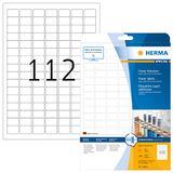 HERMA 10916 powerlabels A4 klein, set van 32 (25,4 x 16,9 mm, 800 vellen, papier, mat) zelfklevend, bedrukbaar, extreme sterk klevende universele etiketten, 89.600 etiketten voor printer, wit