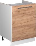 Vicco Wastafelkast Fame-Line, Goudkleurig Eiken/Wit, 60 cm