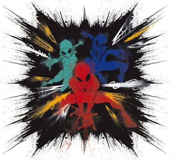 Fotobehang - Spider-Man Color Explosion 300x280cm - Vliesbehang