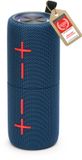 TZS First Austria Bluetooth Speaker 10W - Draadloze TWS Stereo Luidspreker - IPX5, FM-Radio, MicroSD & AUX - USB-C - Blauw