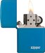 Zippo Sapphire Windproof Lighter with Logo - Blue - Refillable