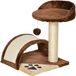 StarTech Kattenkraboom / Klimboom - 2 niveaus - Met krabpaal - Krabplank - Hout - Bruin