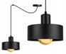 HOME LIGHT Moderne hanglamp met metalen kap, zwart/wit