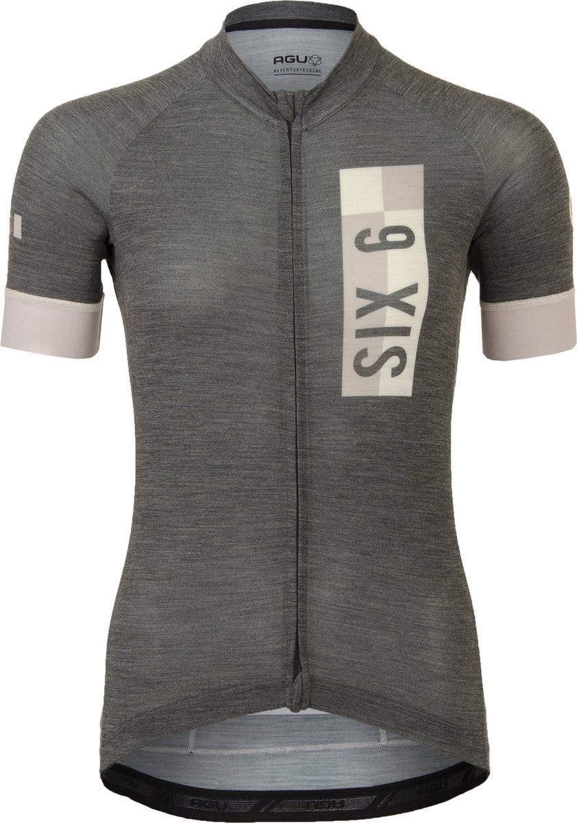 AGU Solid Merino Fietsshirt III Six6 Dames - Zwart - Maat M