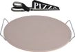 Excellent Houseware Pierre à pizza avec poignées 35 cm - incl. cisaille à pizza
