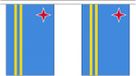 Merkloos / Sans marque Aruba vlaggetjes/vlaggenlijn - 300 cm - landen - polyester - binnen/buiten - versiering