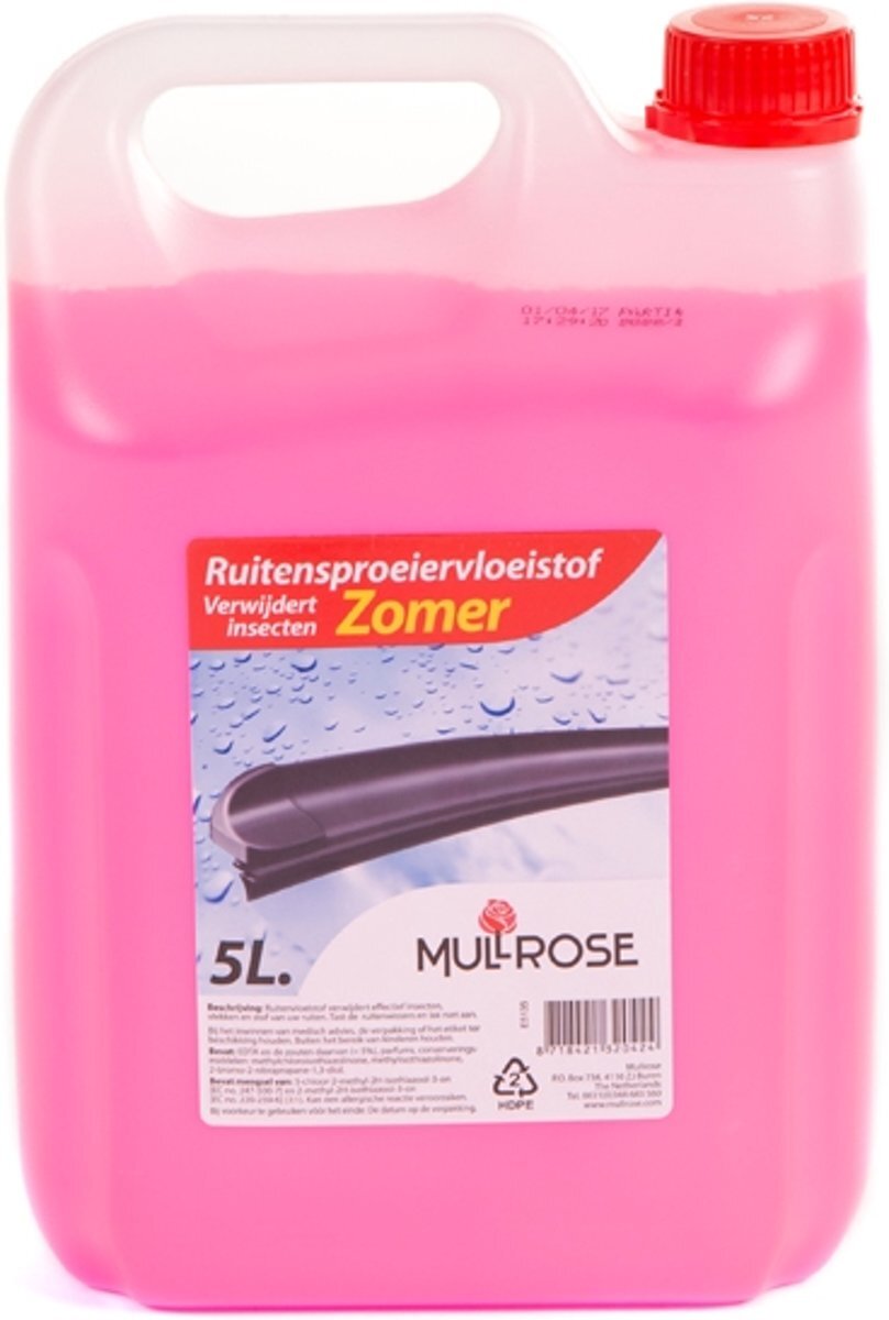 Mullrose ruitensproeiervloeistof zomer 5 ltr