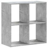 VidaXL Boekenkast 68,5x32x68,5 cm bewerkt hout betongrijs