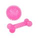 Set met 2 speelgoed, bal en botten, blauw