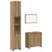 vidaXL meuble de salle de bain 3 pièces, placage chêne Artisan