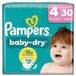 Pampers Baby Dry Luiers Maat 4 (9-14 kg) - 30 stuks