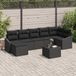 vidaXL Banc de jardin 8 pièces Polywood noir