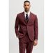 JACK & JONES PREMIUM slim fit gebreide colbert - roodbruin