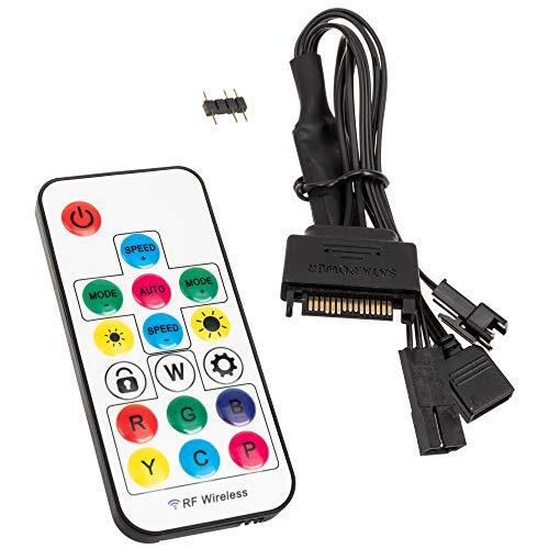 Kolink Inspire L1 3-Pin 5V ARGB Controller voor digitaal adresseerbare RGB LED's - met RF afstandsbediening - SATA