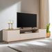 Vente-unique meuble TV avec 3 portes et 1 niche - Beige et naturel - LOTULA