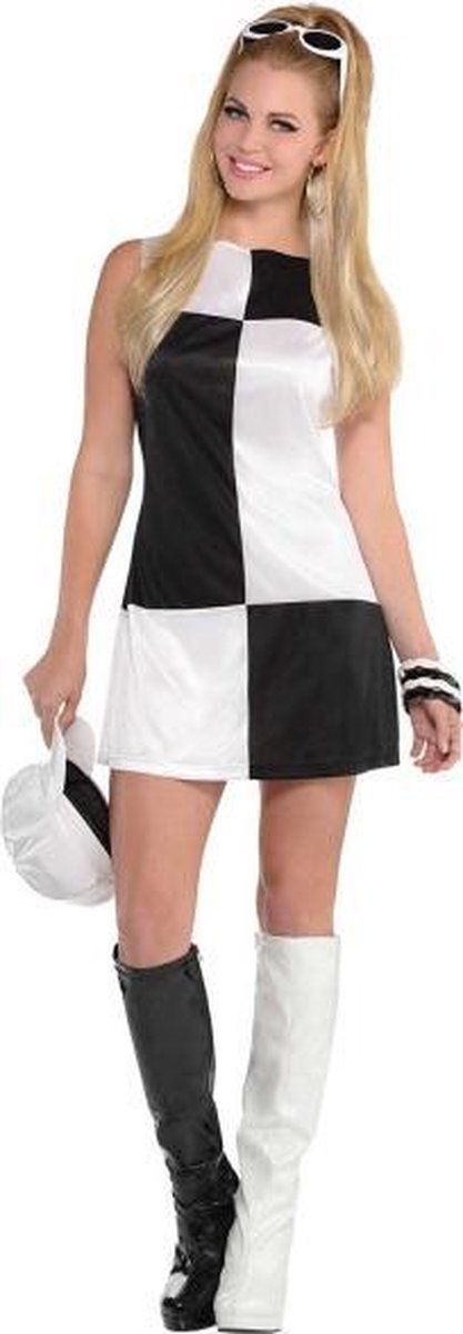 Amscan Verkleedjurk Mod Dames Zwart/Wit Maat M