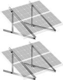 Merkloos Montagebeugels 2 sets 45 Inch voor Zonnepanelen - 0 tot 90° Verstelbaar, Lichtgewicht voor Camper, Boot, off-grid